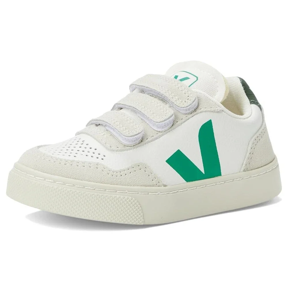 VEJA V-90 Sneakers Toddler US 8.5 White Leather Low Top Lifestyle Shoes ZOGG3522